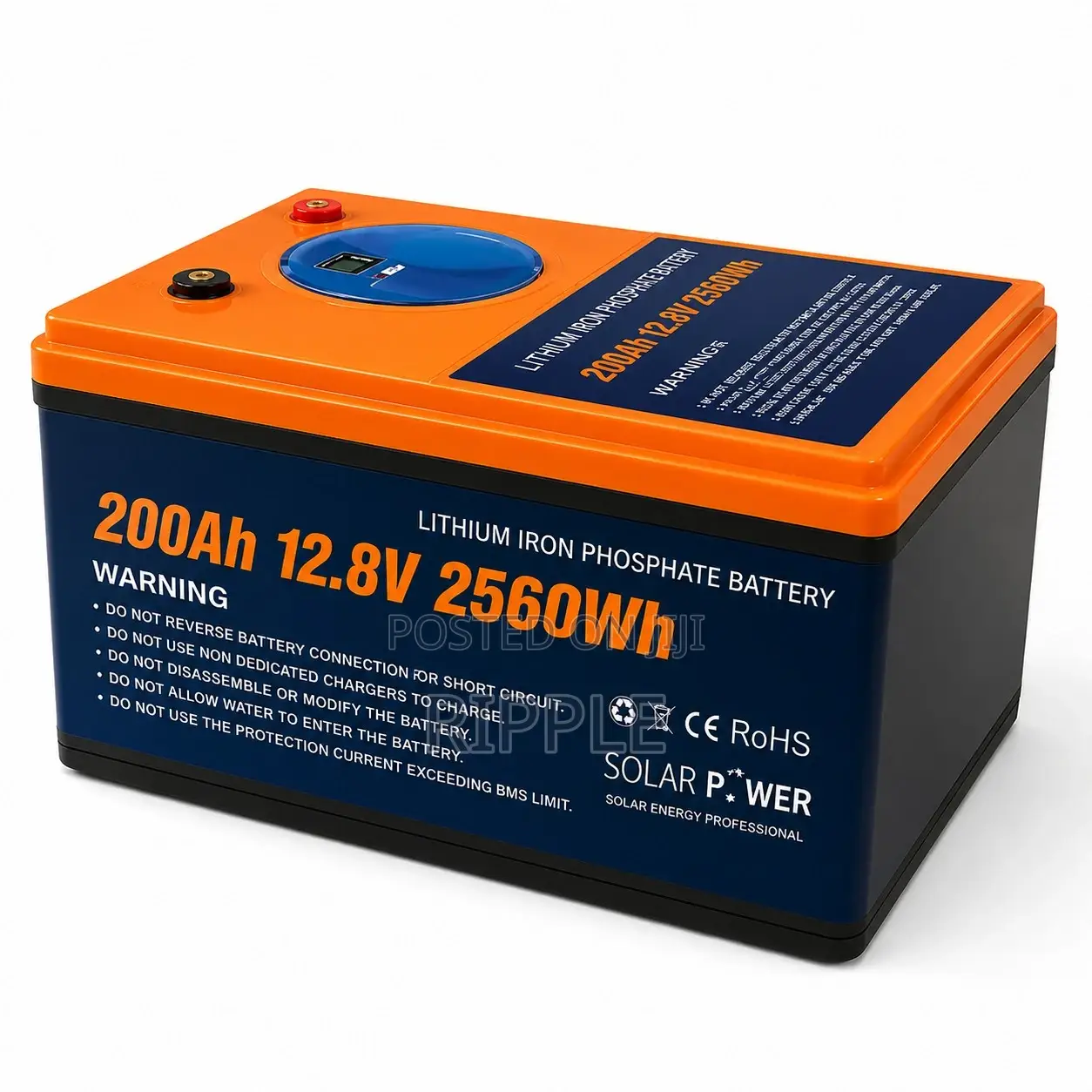 12V 200Ah LiFePO4 Lithium Battery 2560Wh Solar Backup