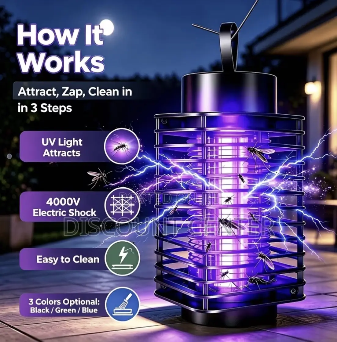 Rechargeable UV Light Insect Repellent