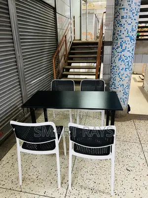 Combo Set Dining Wooden Folding Table and Plastic Chairs