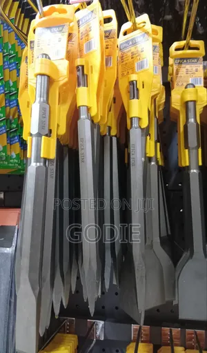 Heavy-Duty Chisels Designed for Masonry and Demolition Work.