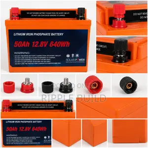 640Wh LiFePO4 Lithium Battery 50Ah Solar Backup 12V