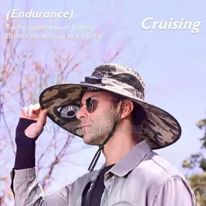 Solar Sun Hat With Cooling Fan Outdoor Work, Fishing, Hiking Gardening