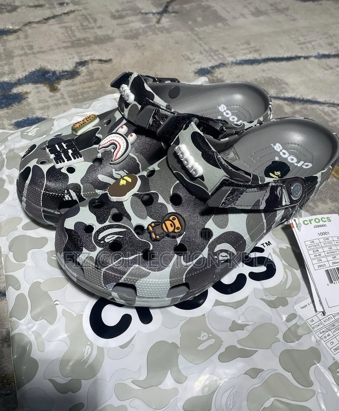 BAPE X Crocs Classic Clog Grey Camo Original