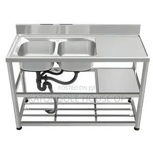 Stainless Commercial Sink Double