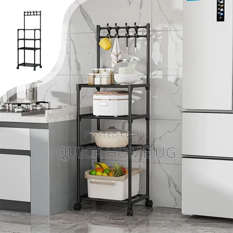 Multi-Layer Kitchen Organizer Rack Floor Stand Storage Shelf