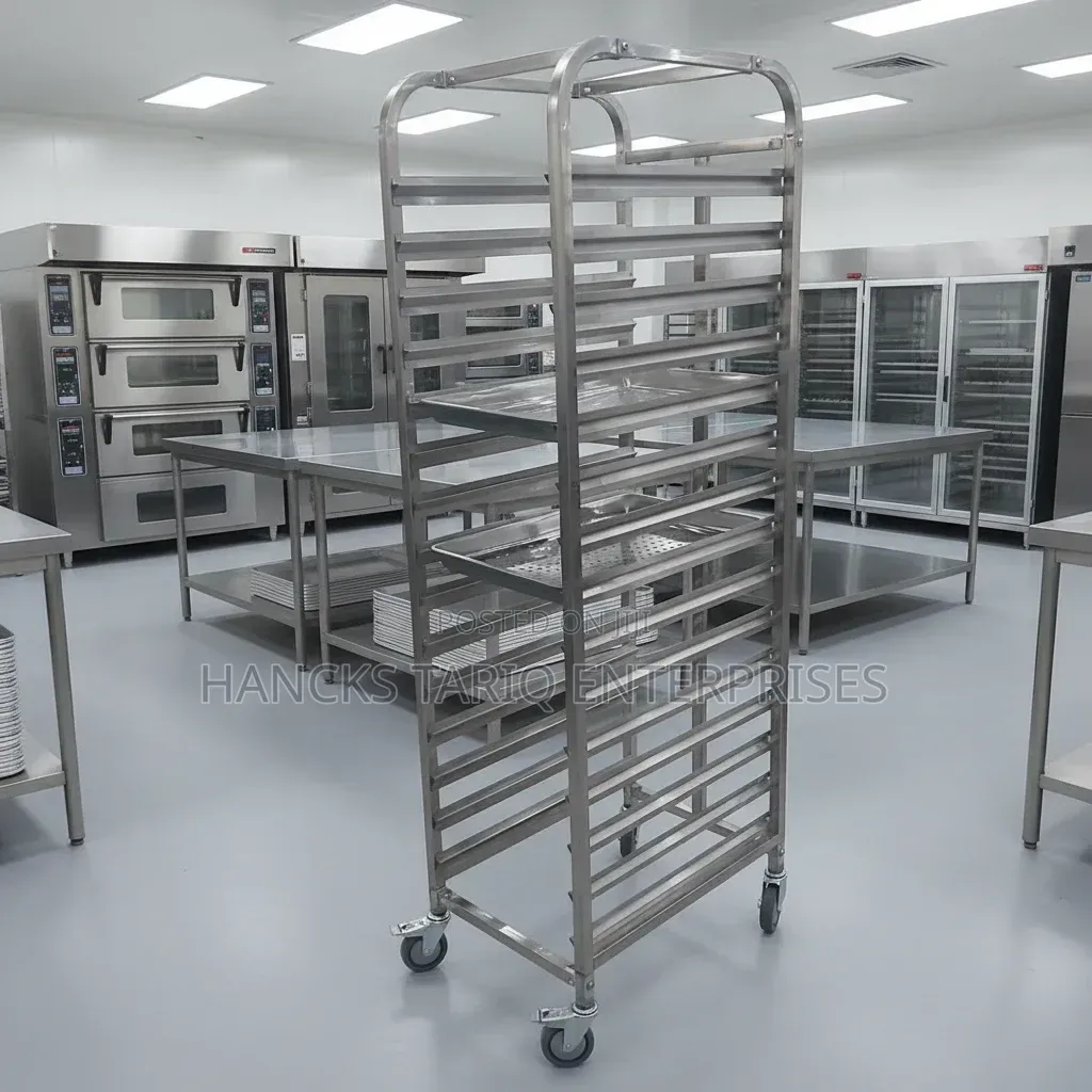 Professional Stainless Steel Tray Trolley