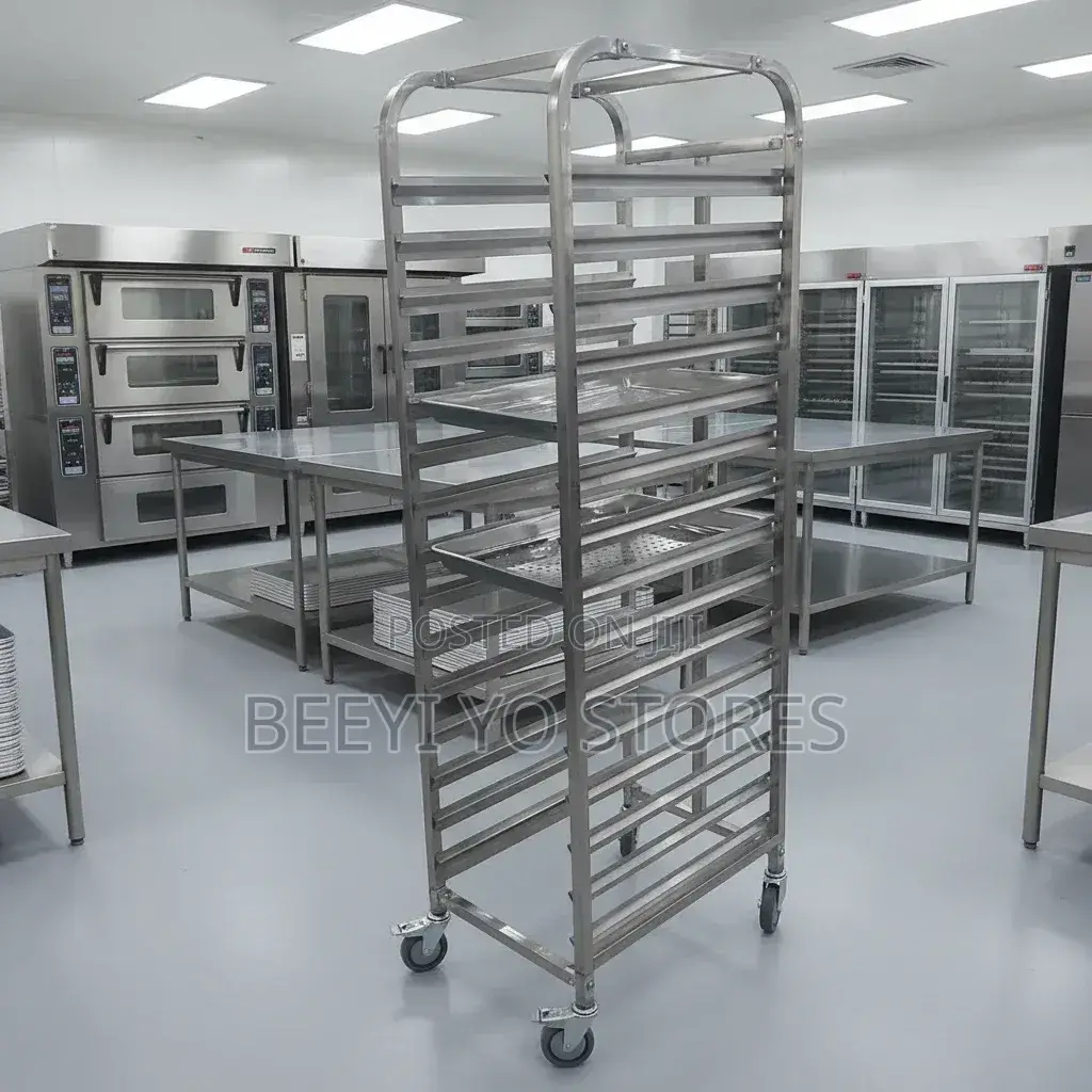 Professional Stainless Steel Tray Trolley