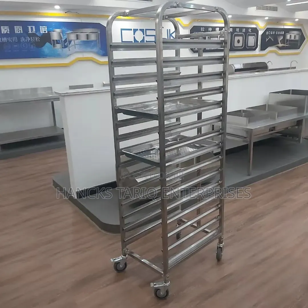 Professional Stainless Steel Tray Trolley