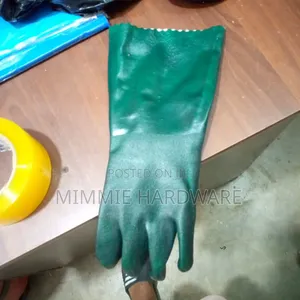 Green Double Dipped PVC Gloves