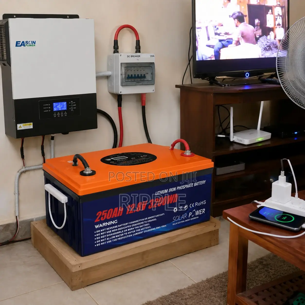 3200Wh LiFePO4 Lithium Battery 250Ah Solar Backup 12V