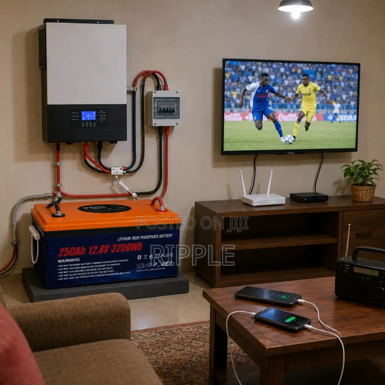 3200Wh LiFePO4 Lithium Battery 250Ah Solar Backup 12V
