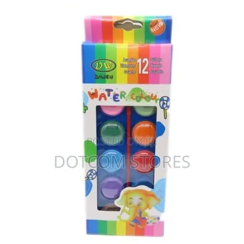 12 Colors Watercolor Paint Palette Set. Artist Paint