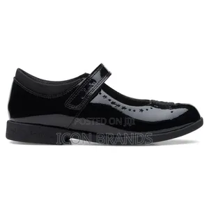 Clarks Step Bar Kid Black Patent