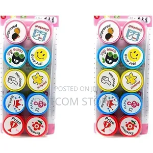 Ten Colorful Teacher Stamps