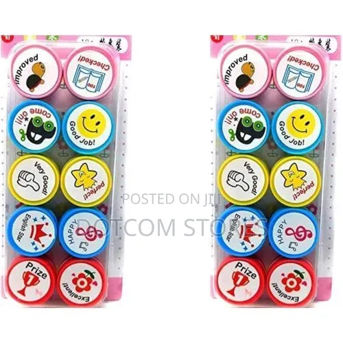 Ten Colorful Teacher Stamps