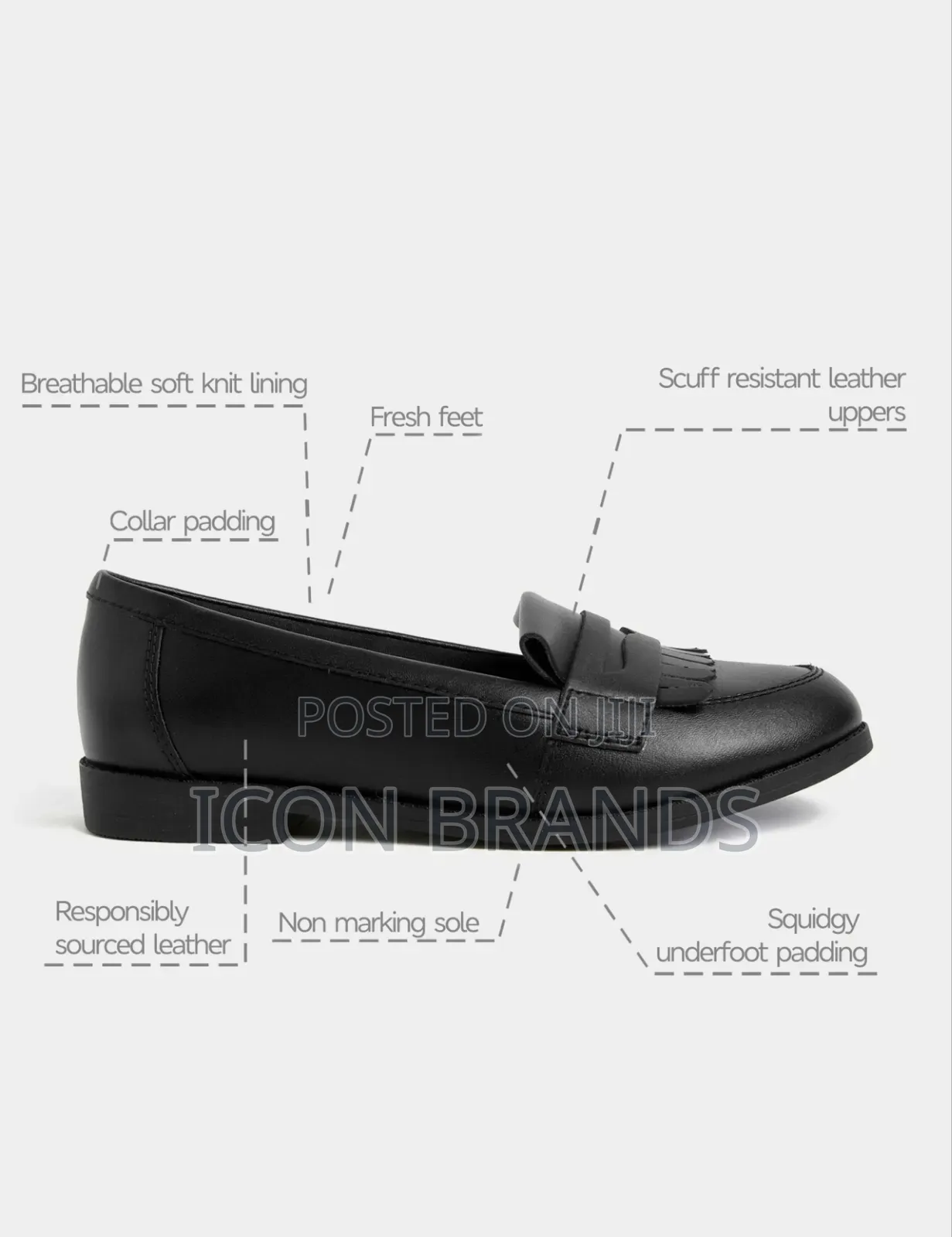 M S Kids-Leather-School-Loafers