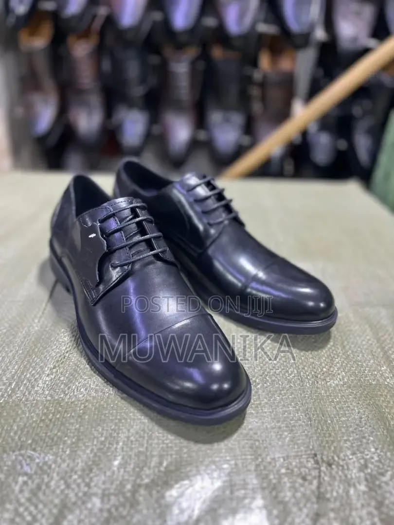 Astral Black Leather Dress Shoes, Designed for Elegance