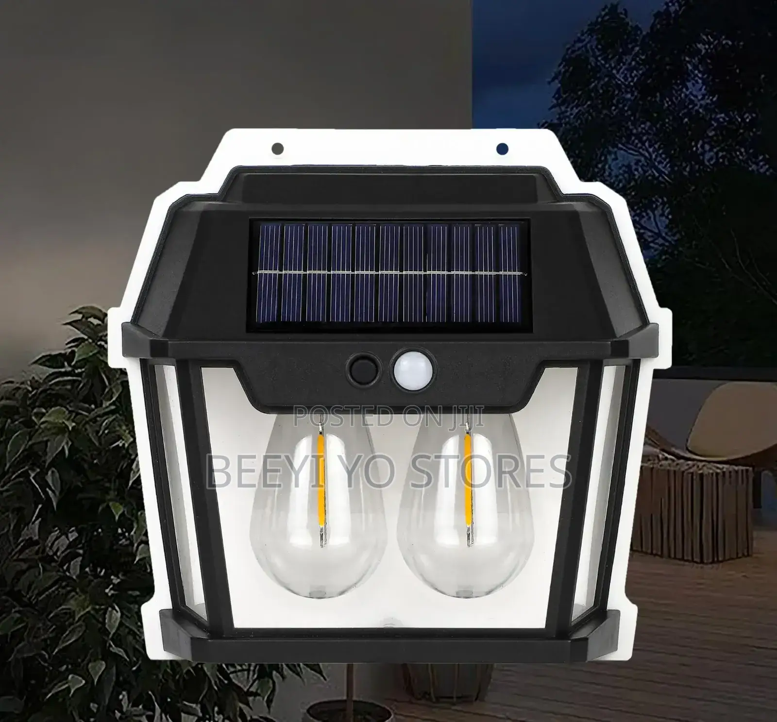Solar-Powered Motion-Sensor Wall Light