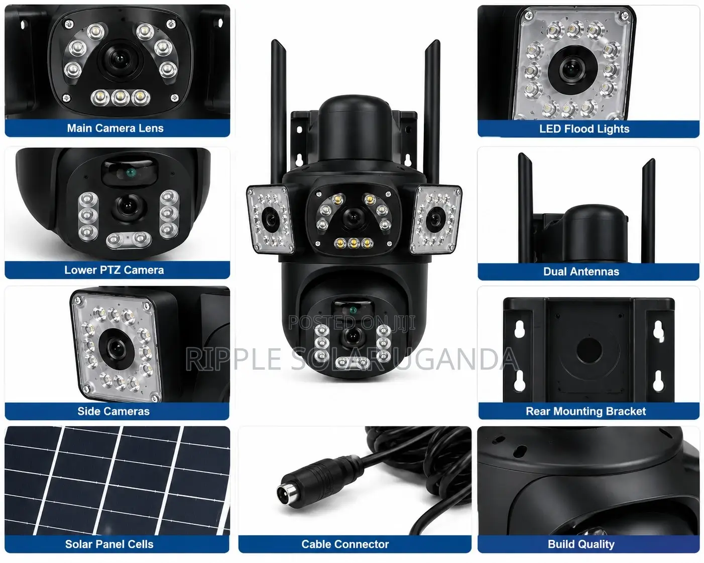 4G Solar CCTV Camera With Panel Outdoor Wireless Security