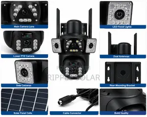 4G Solar CCTV Camera With Panel Outdoor Wireless Security