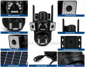 4G Solar CCTV Camera With Panel Outdoor Wireless Security