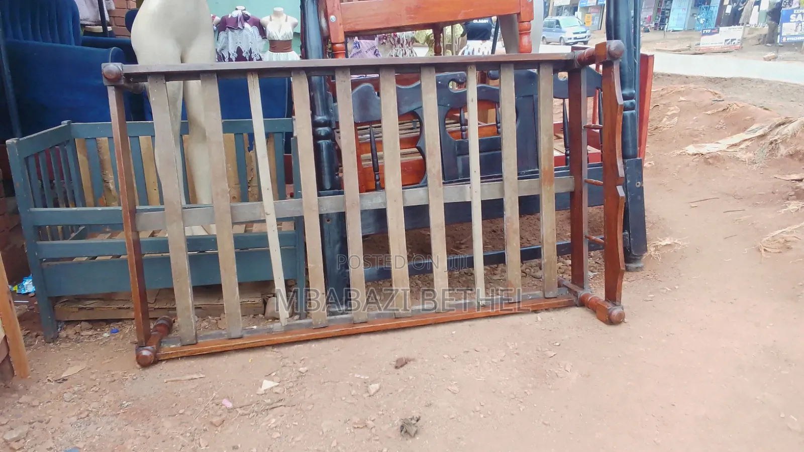 Used / Second Hand 3.5by6 Wooden Bed in a Fine State Up for Sale