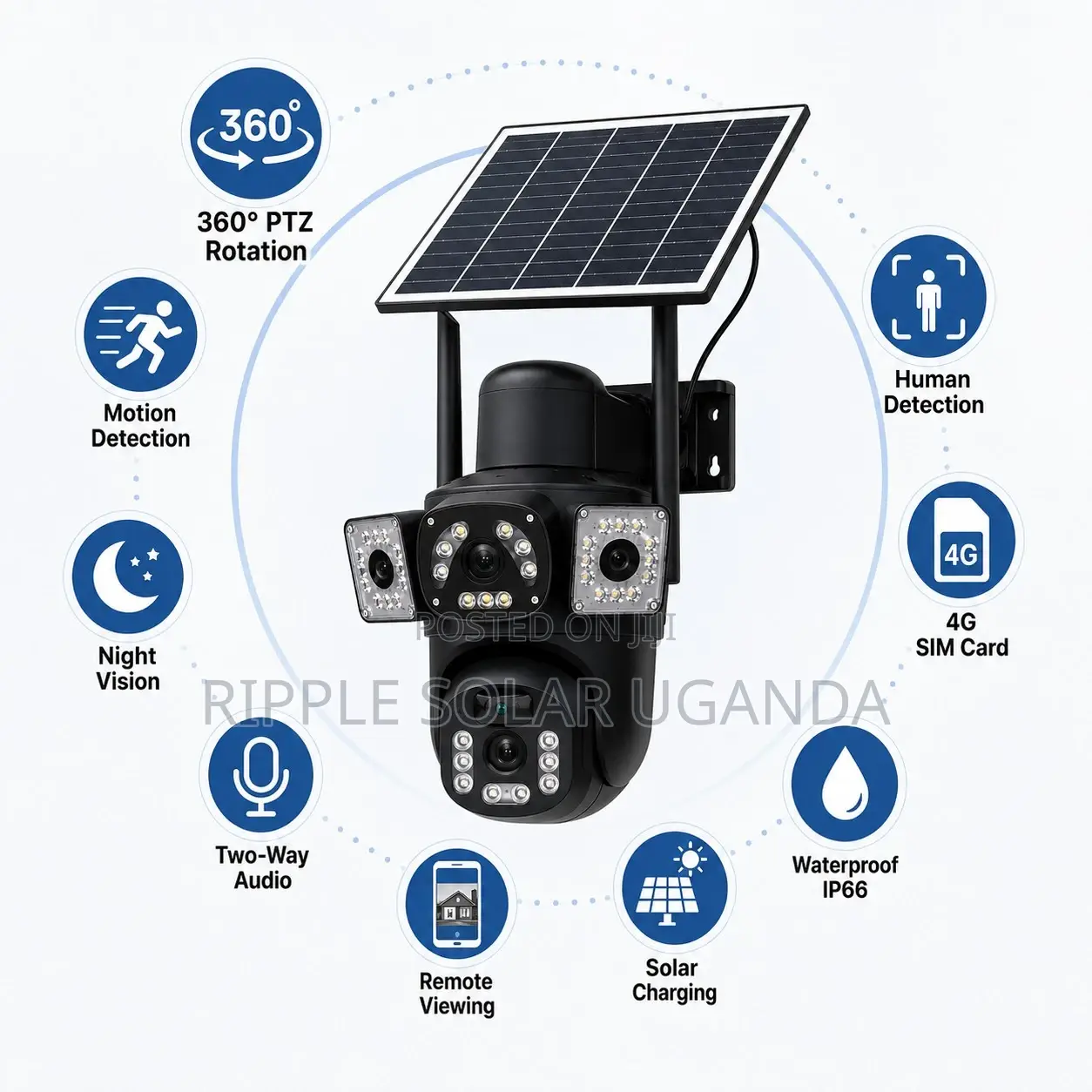4G Solar CCTV Camera With Panel Outdoor Wireless Security