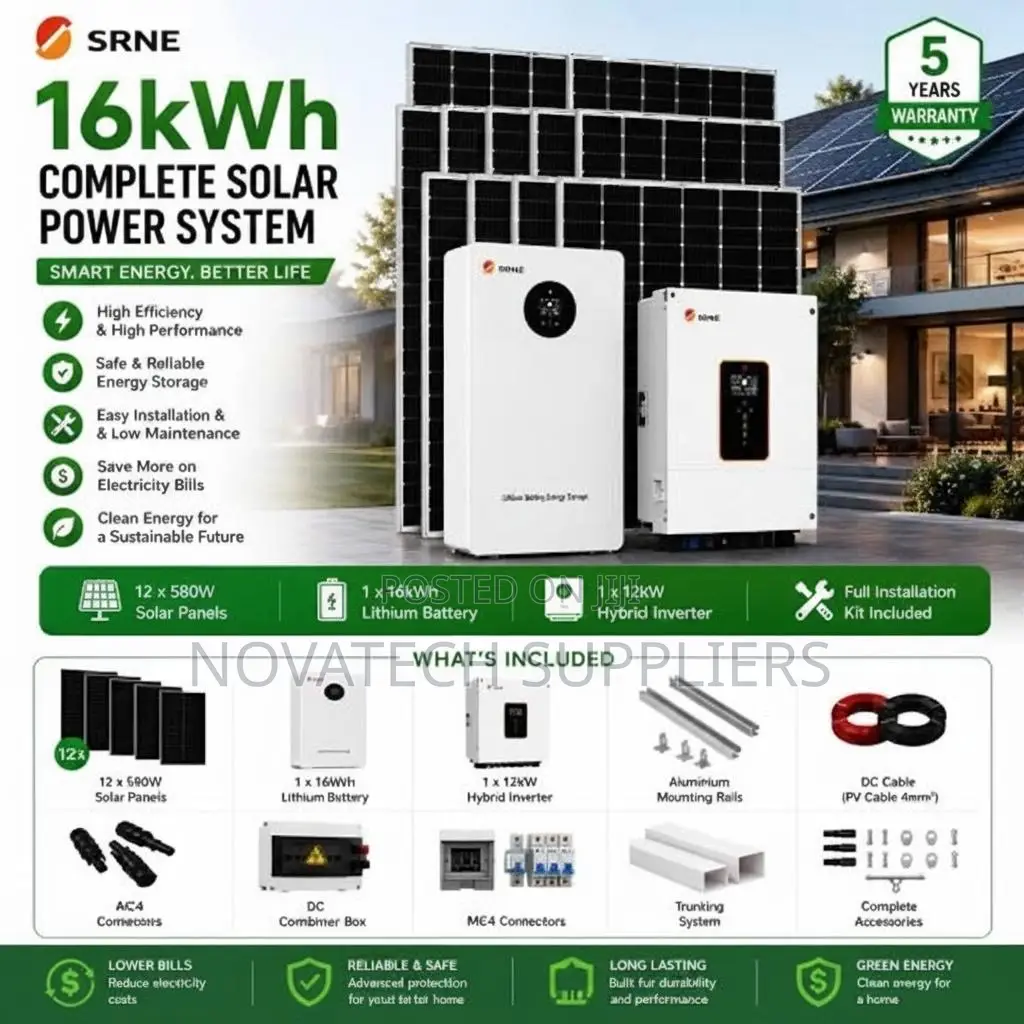 16kWh Lithium Hybrid Solar System 6000 Cycles 5Y Warranty