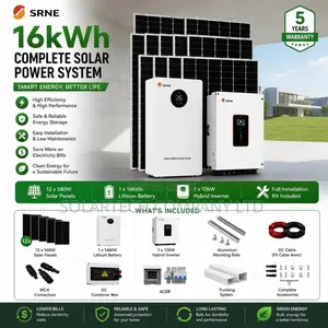 SRNE 16kWh Off-Grid Solar Backup System Full Installation Kit