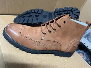 Oxford Leather Dress Shoes-Brown