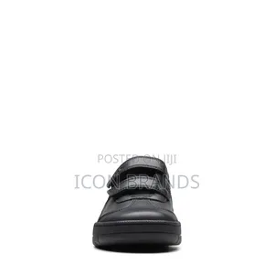 Clarks - Kick Pace K - Black Leather - School Shoes