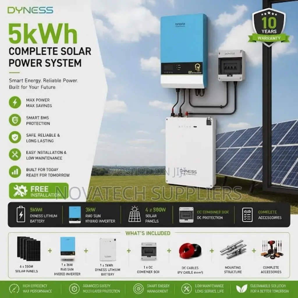 Original 5kWh Lithium Solar Kit Runs TV, Fridge, Lights More