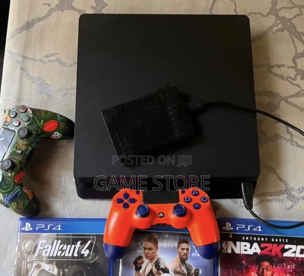 PS4 Slim With 12 Games, 2pads. Forget the Heat, Stay Indoors G.