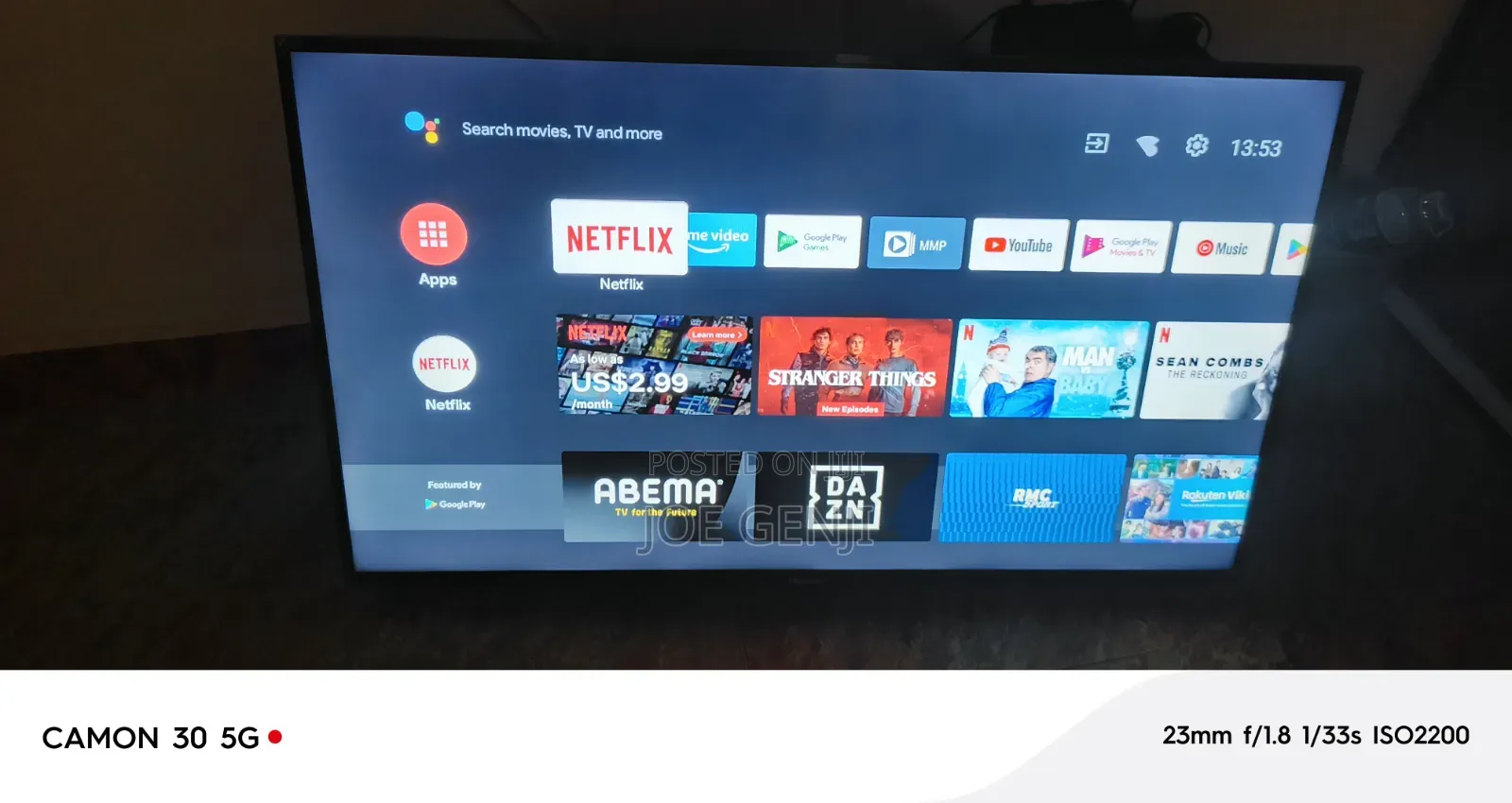 Smart Android Hisense 49inch