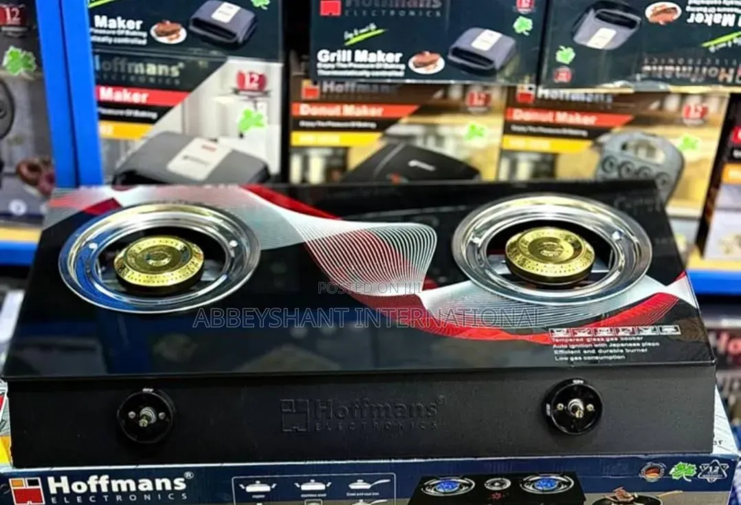 Hoffmans 2-Burner Tempered Glass Gas Stove