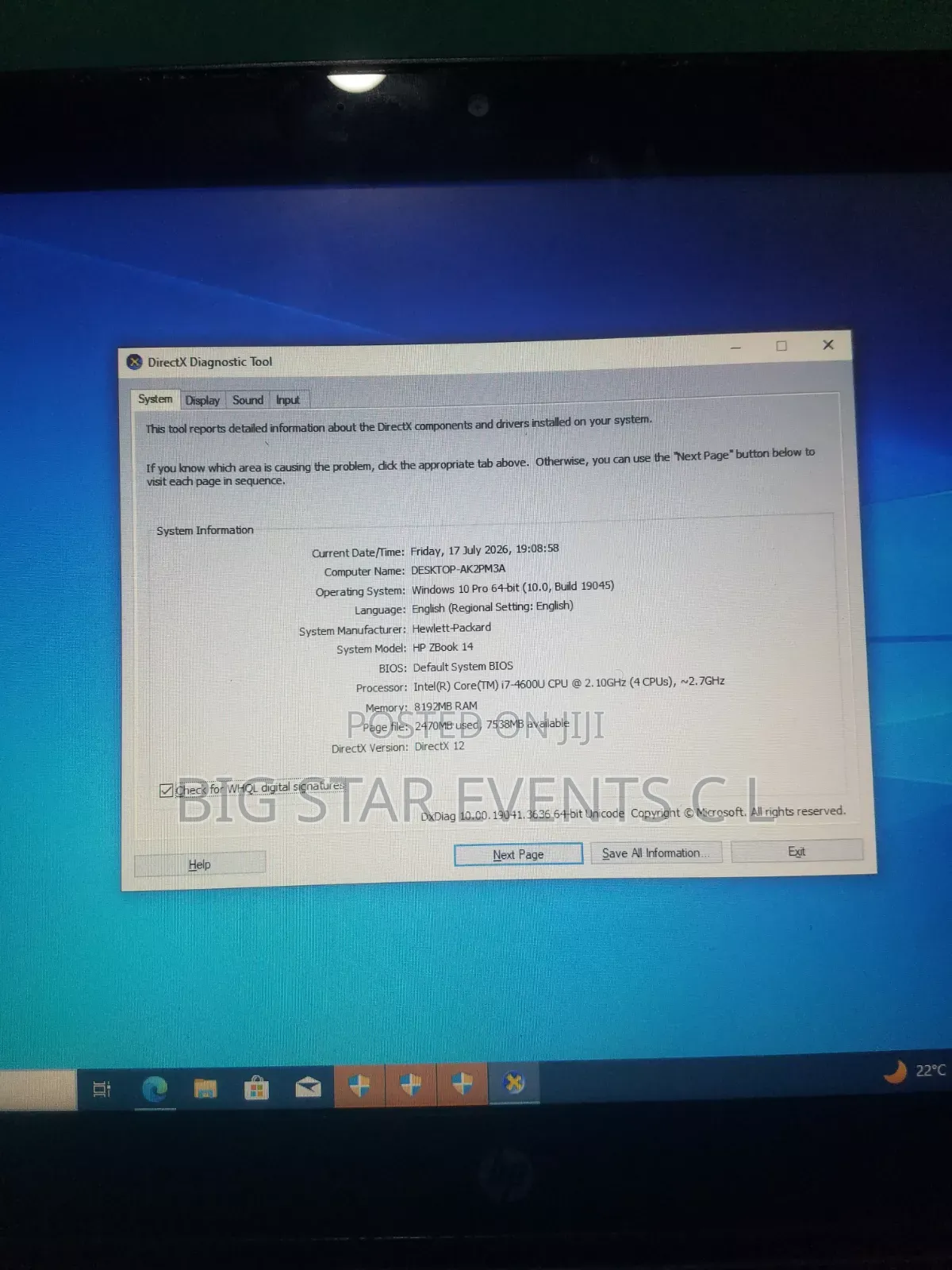 Laptop HP ZBook 14 8GB Intel Core i7 SSD 256GB