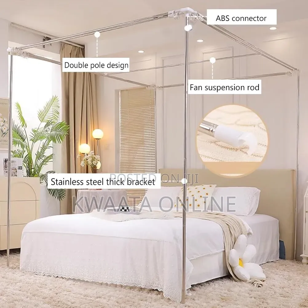 Mosquito Net Canopy+Bed Curtain - Double Layer Ruffle Decorative Drape