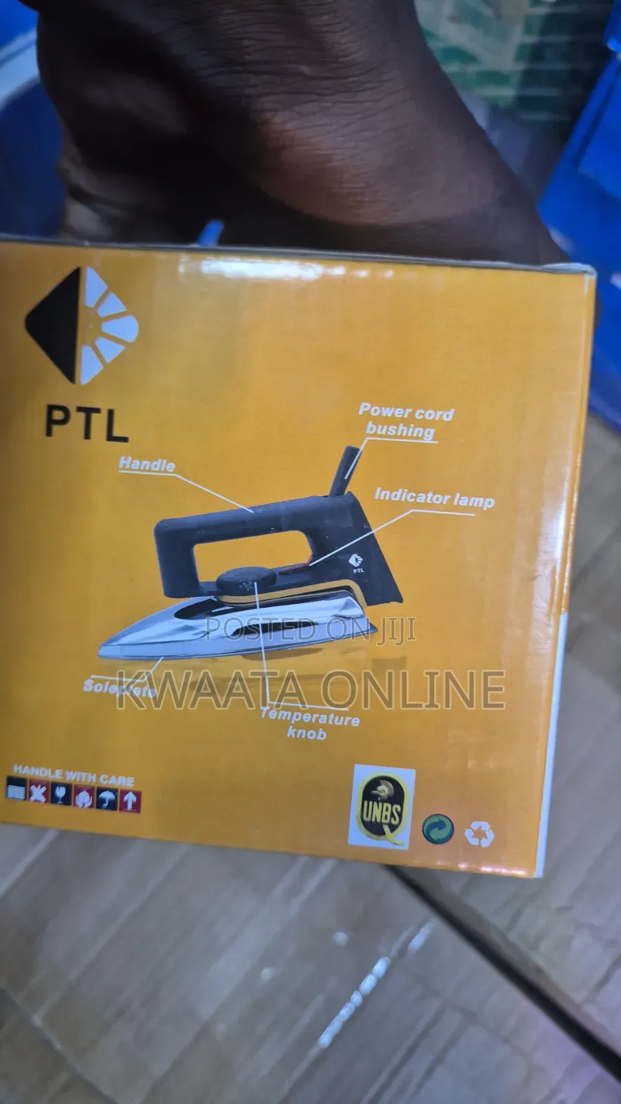 PTL 1200W Flat Dry Iron – Fast Heating With Non-Stick Soleplate
