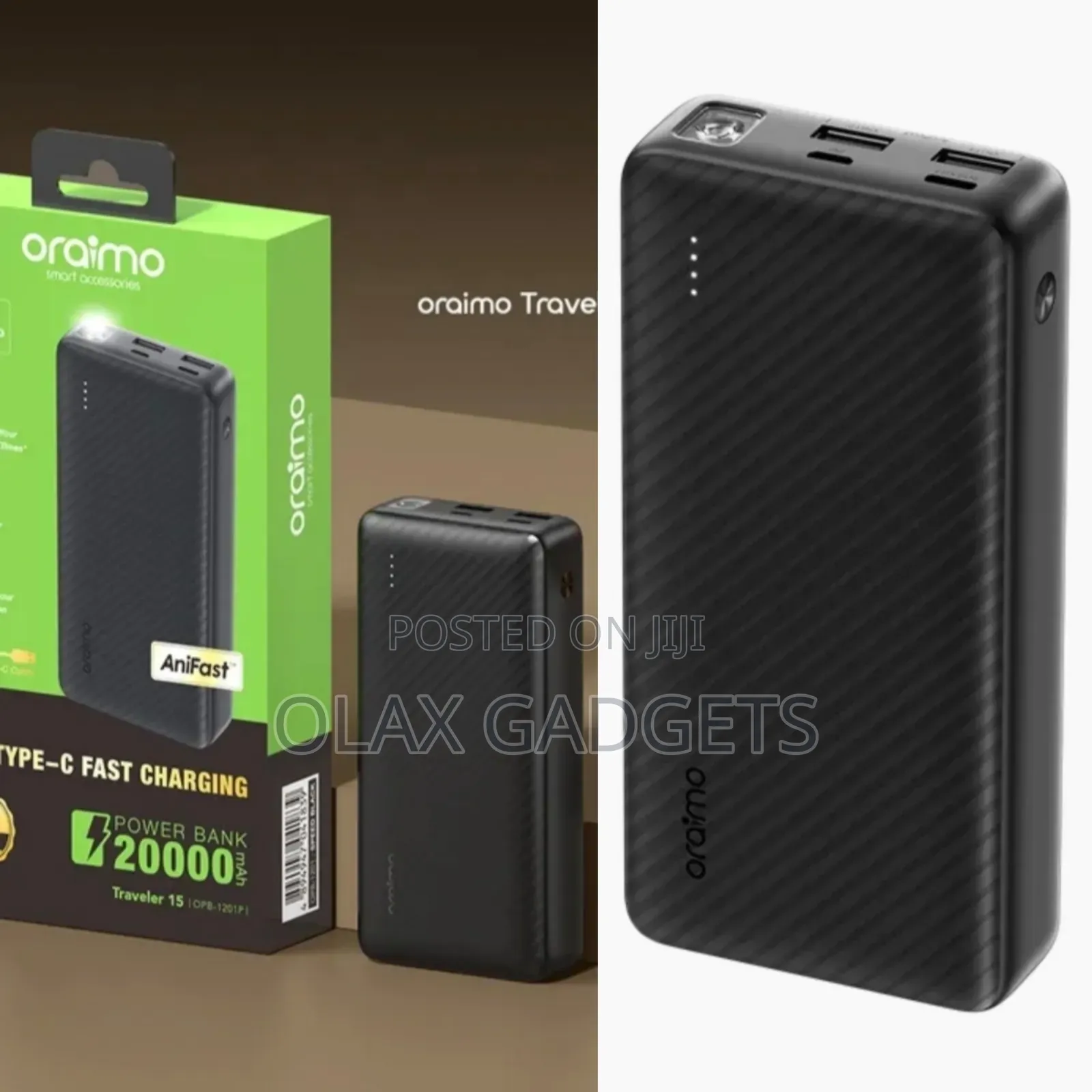 Oraimo Traveler 15 20000mah 15w Power Bank Type C in/Output