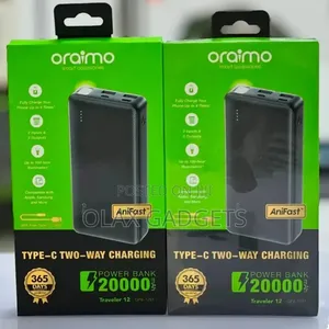 Oraimo Traveler 15 20000mah 15w Power Bank Type C in/Output