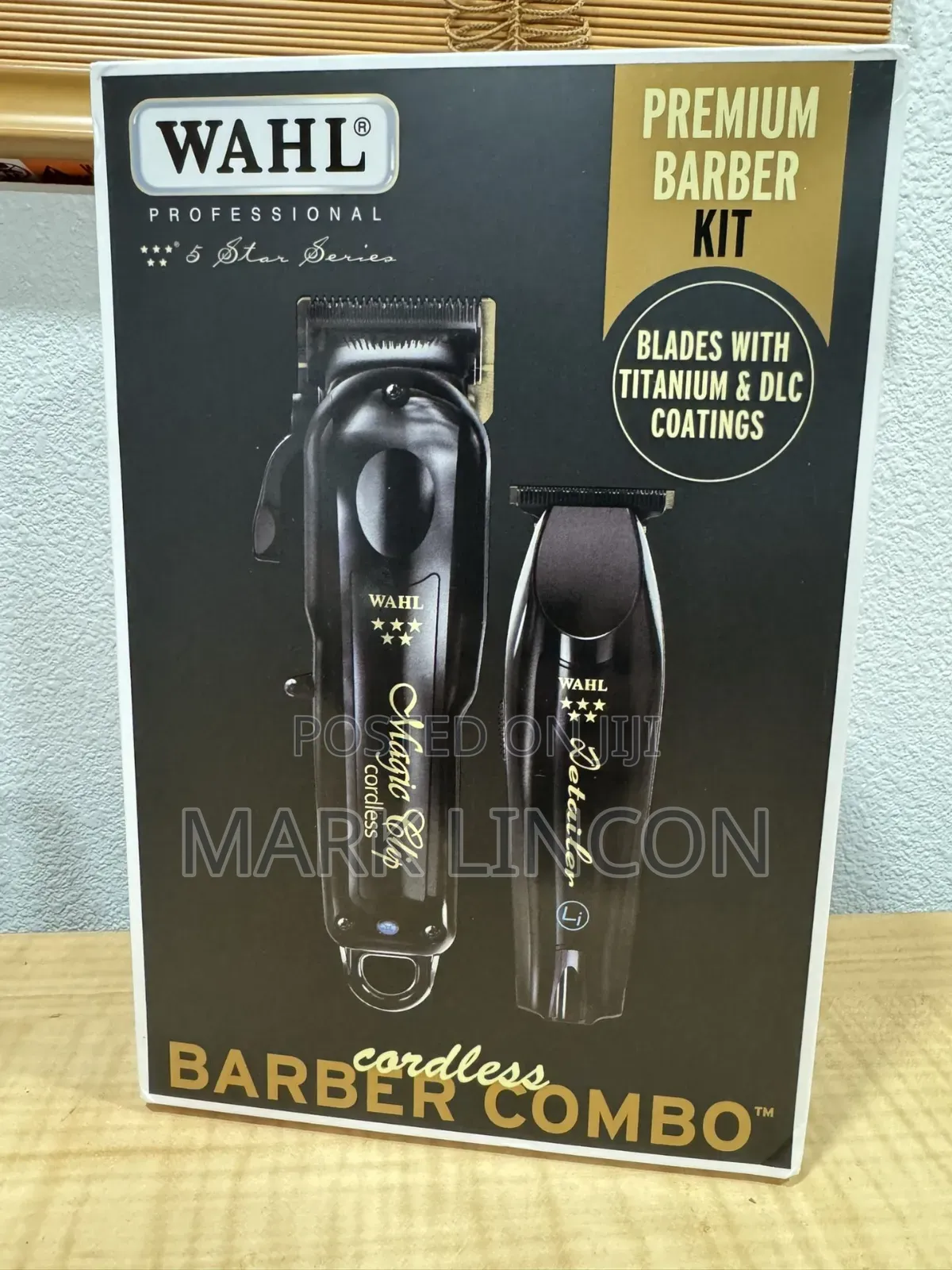2pc Wahl Professional 5-Star Cordless Barber Combo - Black Gold