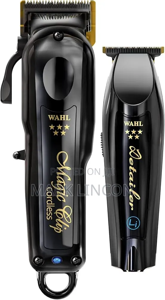 2pc Wahl Professional 5-Star Cordless Barber Combo - Black Gold