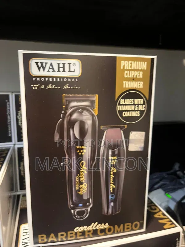 2pc Wahl Professional 5-Star Cordless Barber Combo - Black Gold