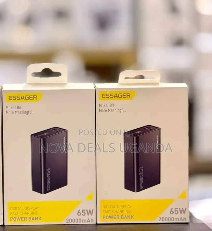 Essager 65W Portable Power Bank 2000mAh With 3 Output Ports