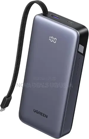 UGREEN Nexode Power Bank 20000mAh With Built-in Cable, 45W PD