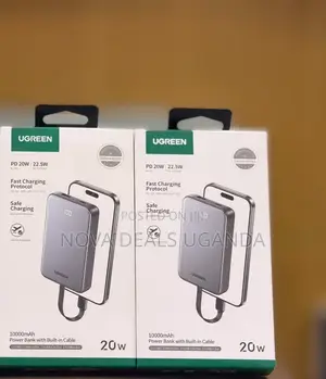 Ugreen 10000mah 22.5W Power Bank With Built-in USB-C Cable
