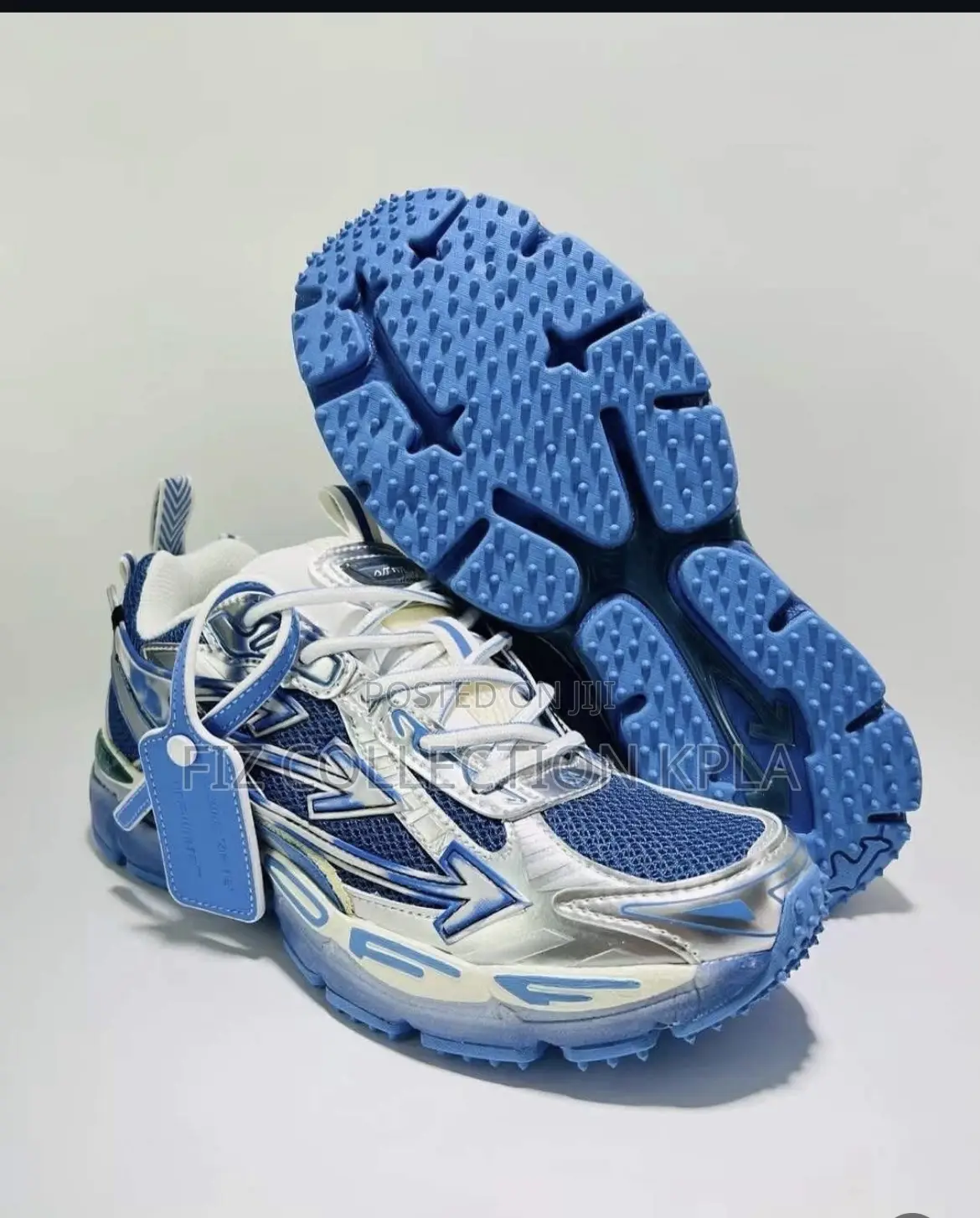 Original Off-White Be Right Back (BRB) Sneakers – White/Blue Metallic