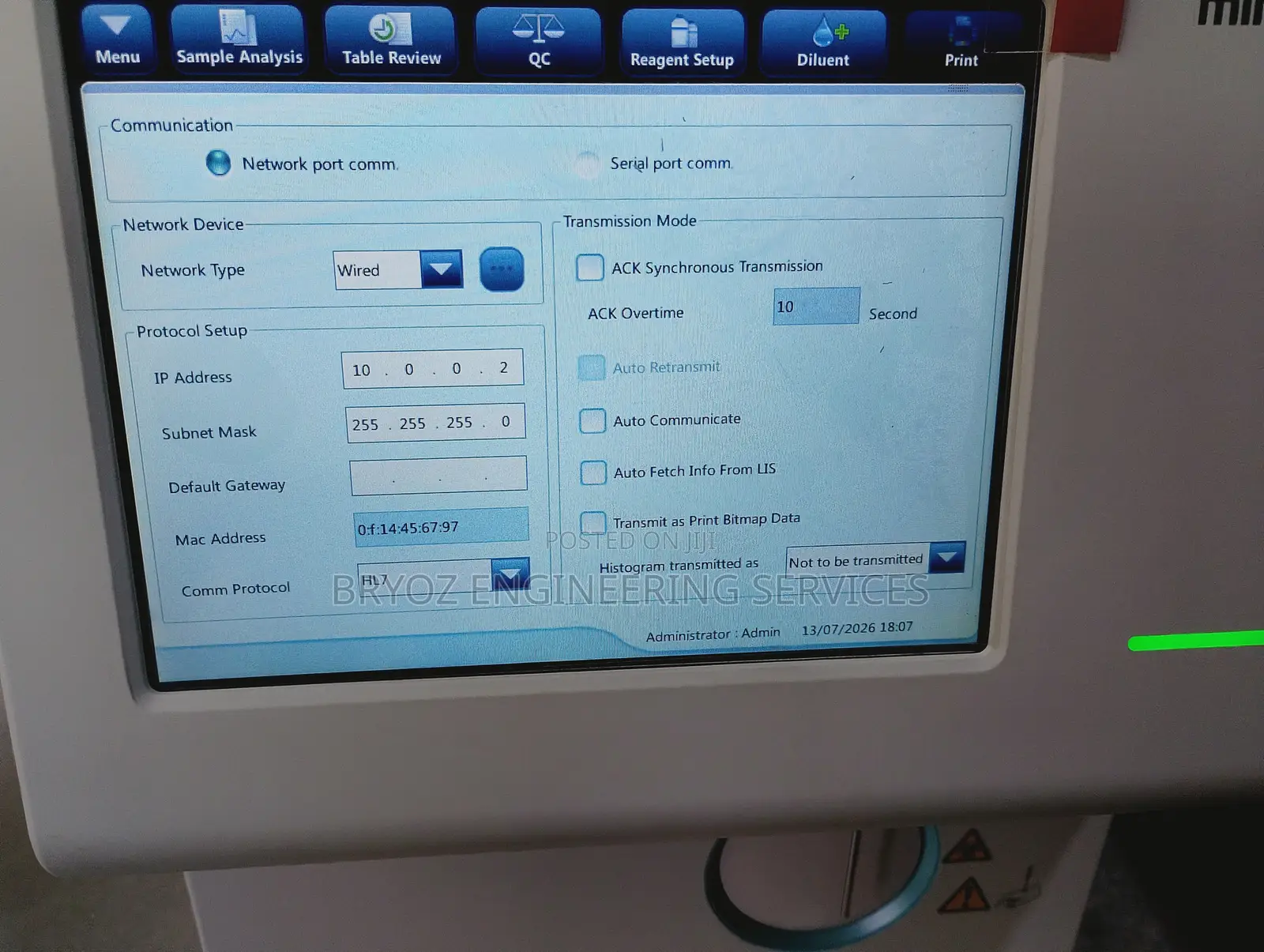 Repair and Service of Hematology Analyzers Machine