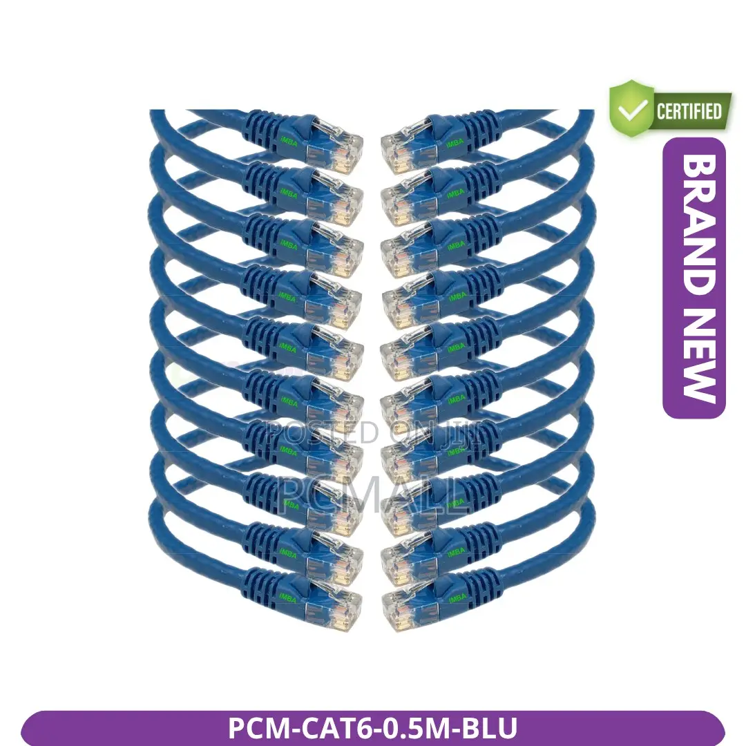 Cat6 LAN Patch Cable 0.5m Blue New – Stable Internet