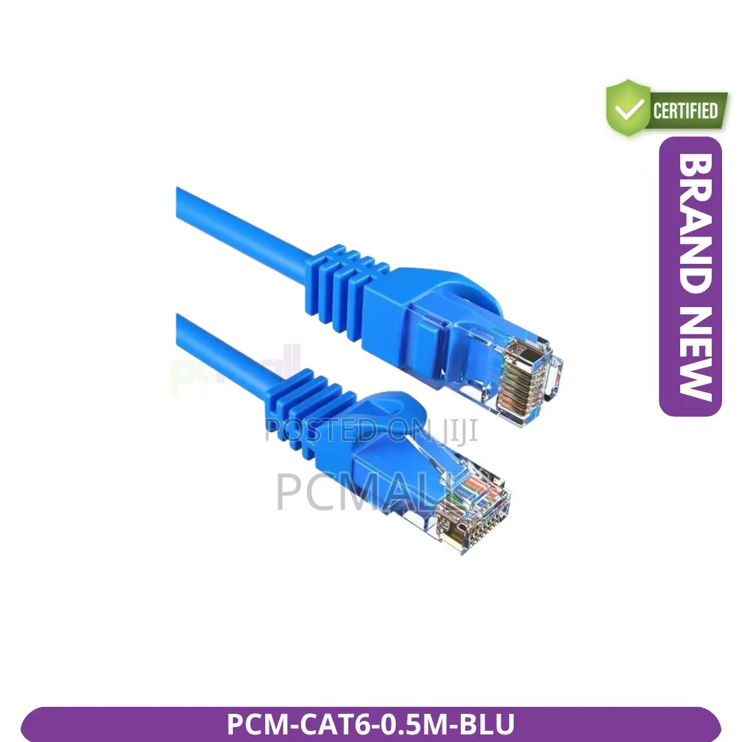 Cat6 LAN Patch Cable 0.5m Blue New – Stable Internet